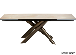 STYLE - Extending rectangular porcelain stoneware table _ Tonin Casa