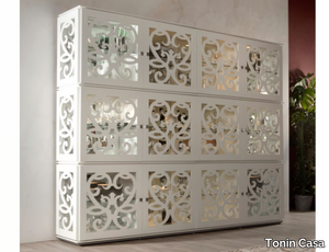 PARIS - Wood and glass highboard _ Tonin Casa