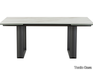 CUBE - Extending rectangular porcelain stoneware table _ Tonin Casa