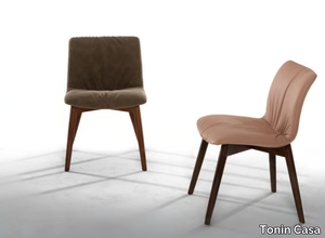 FELIX - Upholstered leather chair _ Tonin Casa