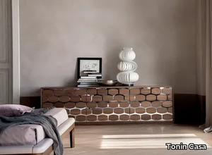 HONEY NIGHT - Wood veneer chest of drawers _ Tonin Casa