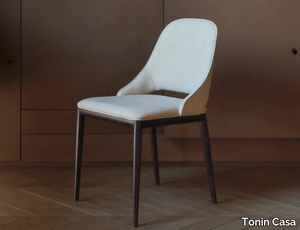 MALVA - Upholstered leather chair _ Tonin Casa