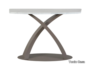 ELISEO - Console in Carrara marble and steel base _ Tonin Casa