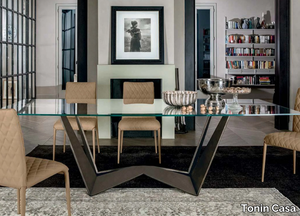 REVERSE - Rectangular glass table _ Tonin Casa