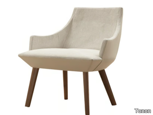 BERET - Upholstered fabric armchair with armrests _ Tonon