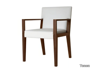 EUTHALIA - Upholstered wooden chair with armrests _ Tonon