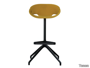 FL@T - Swivel high fabric stool with footrest _ Tonon