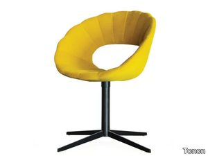 FLOWER 9W0.74 - Swivel with 4-spoke base fabric chair _ Tonon