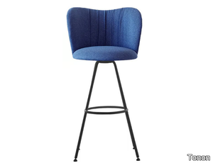 PRETTY - Upholstered fabric barstool with footrest _ Tonon