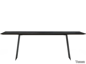 STEEL TABLE - Rectangular solid wood table _ Tonon