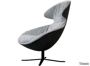 LOFT SOFT UPHOLSTERED - Upholstered leather armchair with headrest _ Tonon