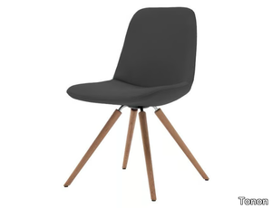 STEP UPHOLSTERED - Upholstered chair with wooden legs _ Tonon