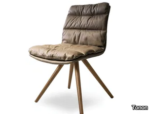 BASIC - Upholstered leather chair _ Tonon