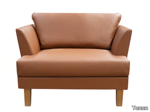 LORD GERRIT 2 - Leather armchair with armrests _ Tonon