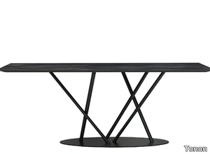 TUBE - Rectangular glass ceramic dining table _ Tonon