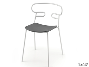 GENOA - Open back metal and polyurethane chair _ TrabA'