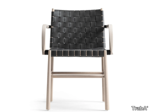 JULIE - Leather chair with armrests _ TrabA'