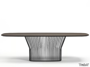 RAY - Rectangular wood veneer table _ TrabA'