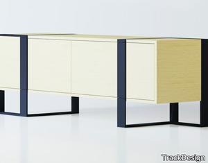 JACKIE - Steel and wood sideboard with doors _ TrackDesign