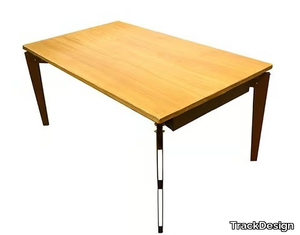 LEGGERO 02 - Extending rectangular oak table _ TrackDesign