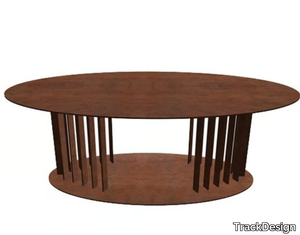 OVOV - Oval Corten™ coffee table for living room _ TrackDesign