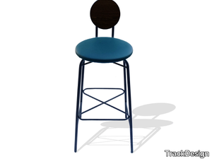 POLKA - Steel stool with footrest _ TrackDesign