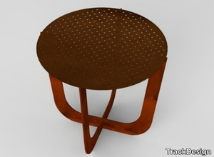 COFFEE - Round Corten™ coffee table _ TrackDesign