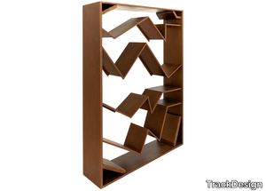 PIEGA - Open double-sided Corten™ bookcase _ TrackDesign