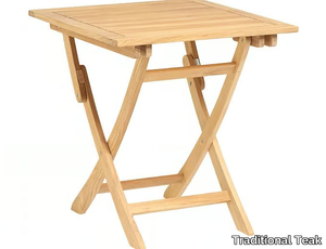 ALEXIA - Square teak garden table _ Traditional Teak