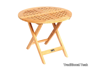 LILLY - Round teak garden table _ Traditional Teak