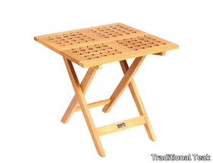 LILLY - Square teak garden table _ Traditional Teak