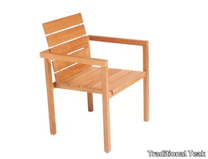 MAXIMA - Stackable teak garden chair _ Traditional Teak