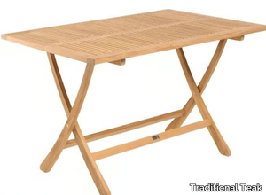 SOFIA - Folding rectangular teak table _ Traditional Teak