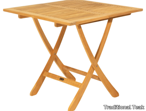 SOFIA - Square folding teak table _ Traditional Teak