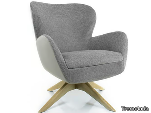 BRITNEY - Swivel fabric armchair with armrests _ Tremolada