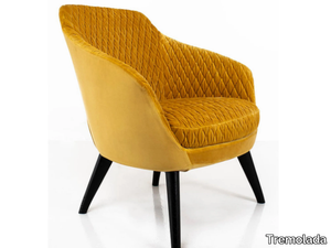 KATY - Fabric easy chair with armrests _ Tremolada