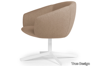 NOT LOUNGE - With 4-spoke base fabric easy chair with armrests _ True Design