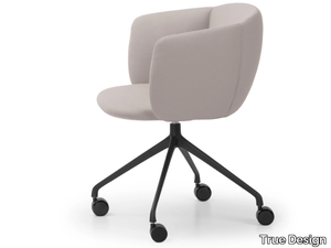 NOT SMALL - Upholstered chair with castors _ True Design