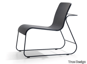 FLOW LOUNGE - Steel and wood easy chair _ True Design