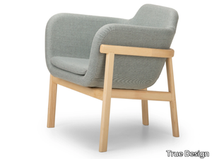 SLIGHT - Easy chair with armrests _ True Design