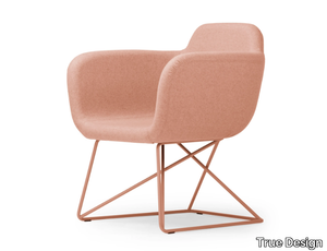 SLIGHT - Sled base upholstered easy chair _ True Design