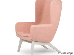 ARCA LOUNGE - Fabric armchair with armrests high-back _ True Design