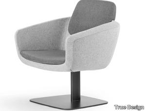 ARCA LOUNGE - Fabric easy chair with integrated cushion _ True Design