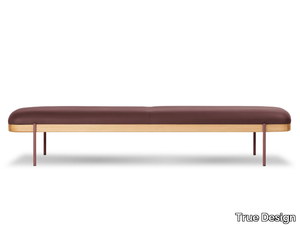 ABISKO - Upholstered leather bench _ True Design