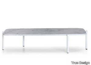 BLADE COFFEE - Low rectangular Carrara marble coffee table _ True Design