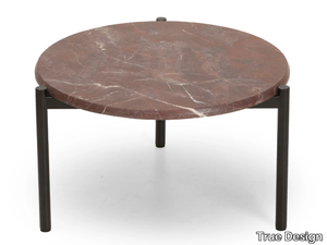 BLADE COFFEE - Low round marble coffee table _ True Design