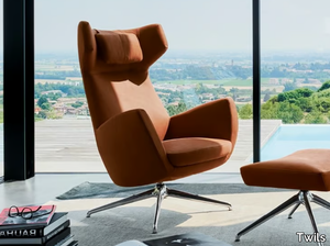 T-VISION - Wing fabric armchair with armrests _ Twils