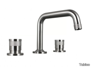 VOLGA - Countertop stainless steel washbasin tap with aerator _ Tubico