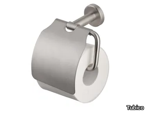 NILO - Stainless steel toilet roll holder with cover _ Tubico