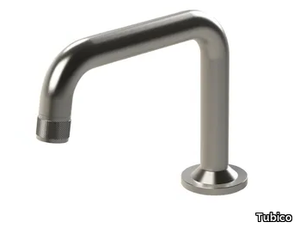 VOLGA - Deck-mounted stainless steel spout with aerator _ Tubico